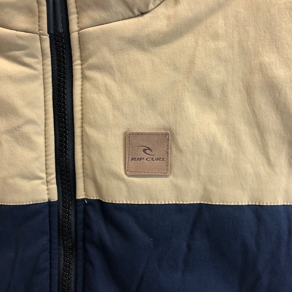 Rip Curl Anti Series Ridge Vest Jacket Fall Winter Washed Navy Tan - Picture 4 of 10